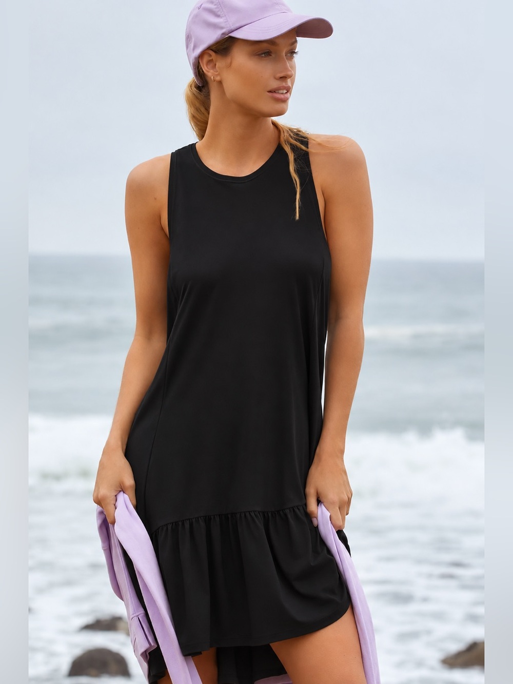 Sweaty Betty Explorer Club High Low Dress Black XL US 12